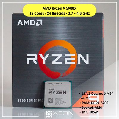 CPU AMD Ryzen 9 5900X / 12 cores 24 threads / 3.7-4.8 GHz