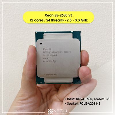 CPU Intel Xeon E5-2680 v3 / 12 cores 24 threads / 2.5-3.3 GHz / LGA 2011-3