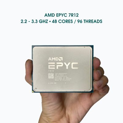 CPU AMD EPYC 7R12 48 cores / 96 threads / 2.2 - 3.3Ghz / 2304 L3 Cache