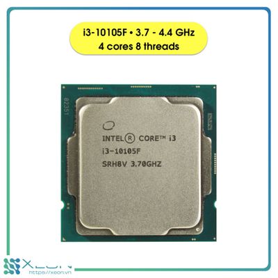 CPU Intel Core i3-10105F / 4 cores 8 threads / 3.7-4.4 GHz