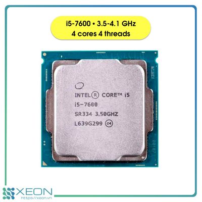 CPU Intel Core i5-7600 / 4 cores 4 threads / 3.5-4.1 GHz