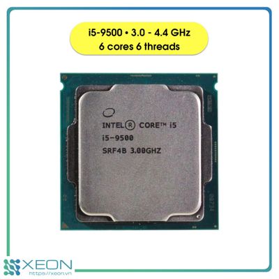 CPU Intel Core i5-9500 / 6 cores 6 threads / 3-4.4 GHz