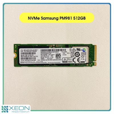 Ổ cứng SSD Samsung NVMe PM981 M.2 PCIe Gen3 x4 512 GB