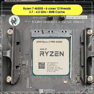 CPU AMD Ryzen 5 PRO 4650G / 6 cores / 12 threads / 3.7 - 4.2GHz / Radeon Graphics 7